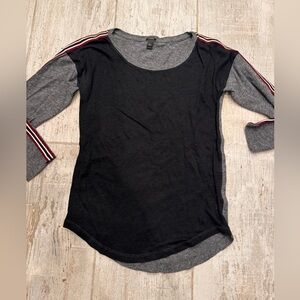 Black and Gray J.Crew Top